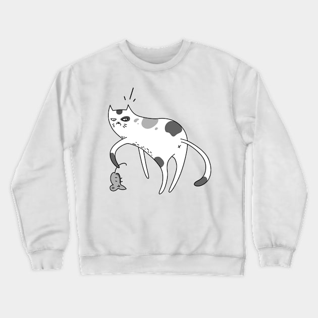 Funny cat and mouse Crewneck Sweatshirt by A tone for life